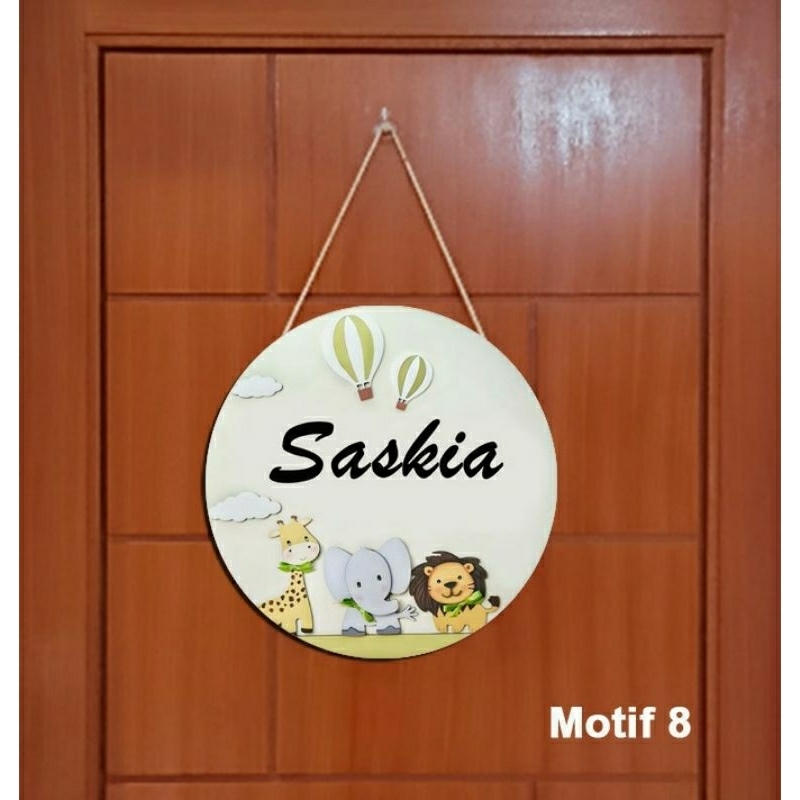 Hiasan Dinding Custom Nama Kamar Anak  / Souvenir / Kado Ulang Tahun