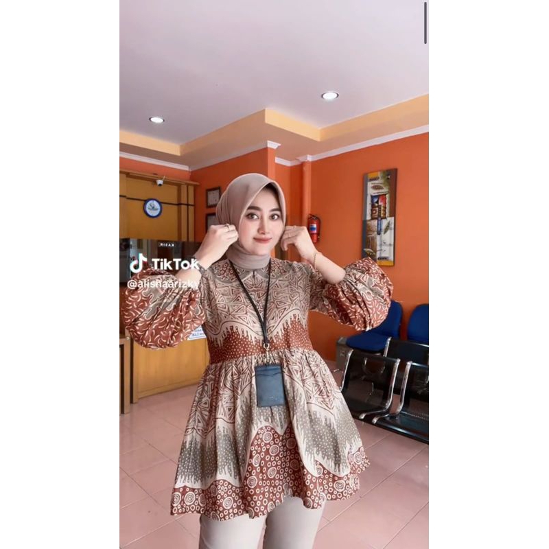 Big Promo Baju Batik Wanita Blouse Batik Wanita Atasan Batik Wanita Modern Blouse Wanita Terlaris