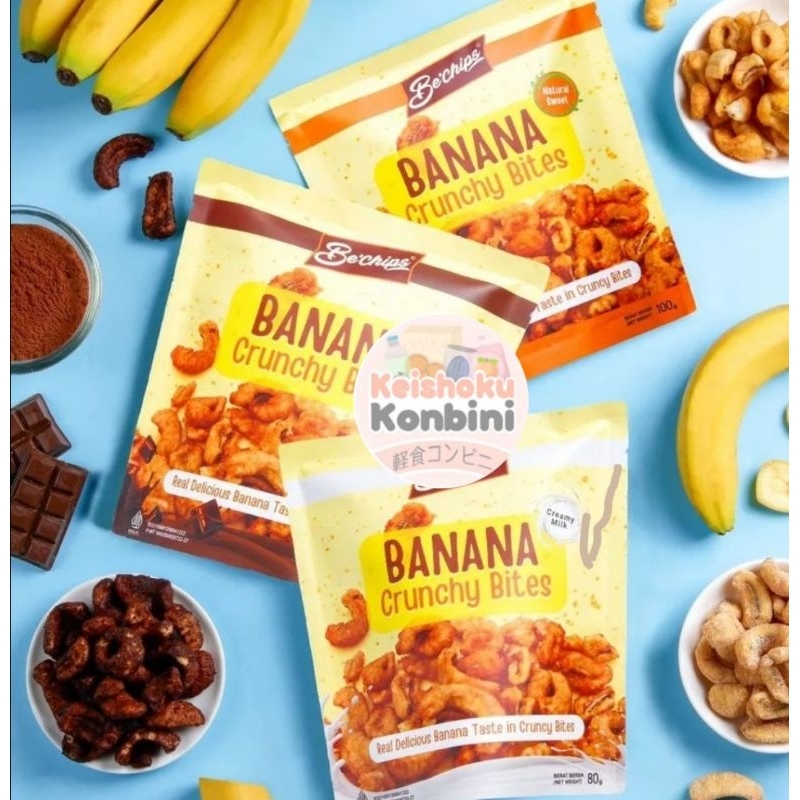 

Bechips Banana Crunchy Bites / snack lokal / pisang keripik / keripik buah