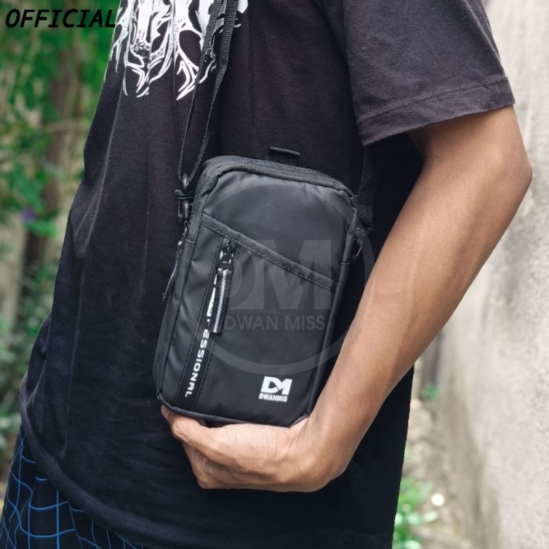 Tas Sling Bag Pria Original DM | Tas Selempang Hp Waterproof | Tas Kalung Hp Minimalis