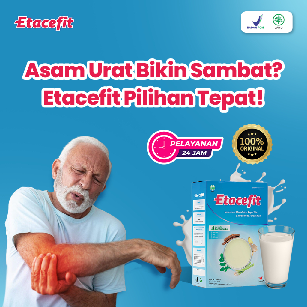 

ETACEFIT - Susu Etawa Plus Ekstrak Daun Kelor Efektif Atasi Asam Urat dan Nyeri Sendi