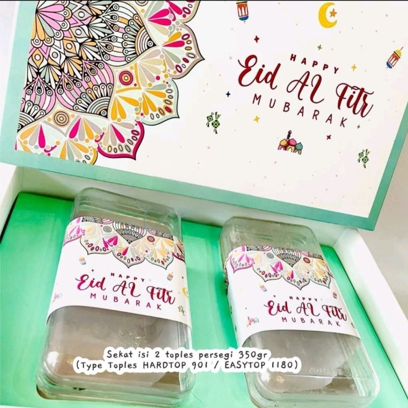 

Box kue lebaran box kue kering box hampers with paperbag (2 set)