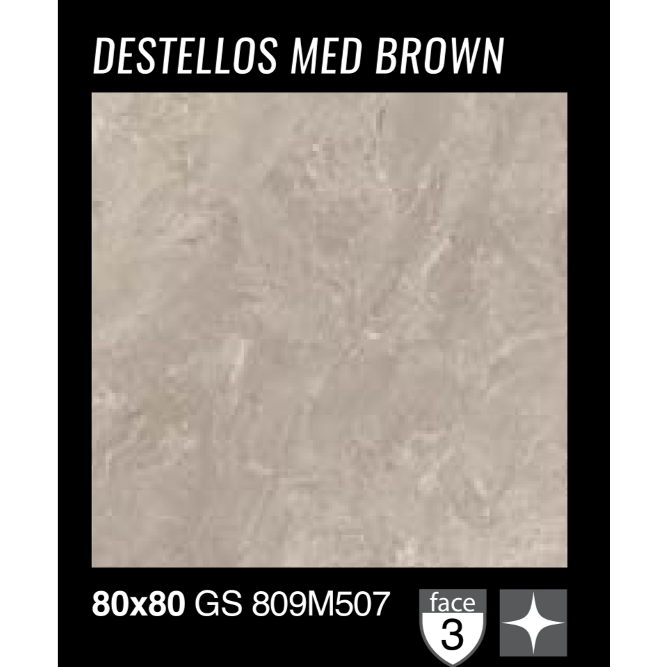 GRANIT GARUDA GLOSSY UKURAN 80X80 UNTUK LANTAI DAN DINDING DESTELLOS MED BROWN
