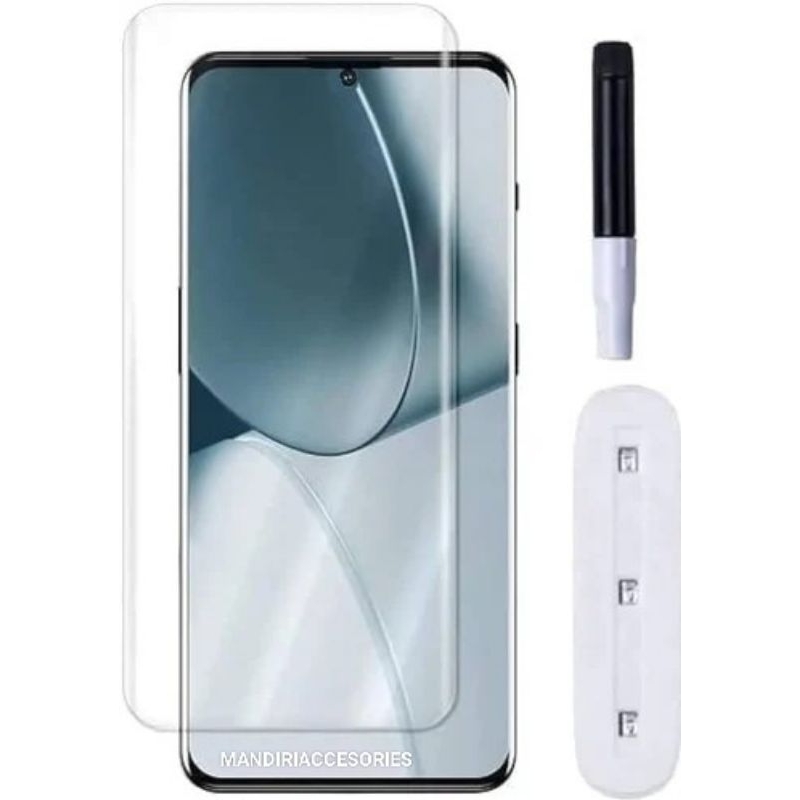 Screen Guard ITEL S23+PLUS  Anti Gores Kaca Clear UV Nano Liquid Curved Full Cover Glue Tempered Gla