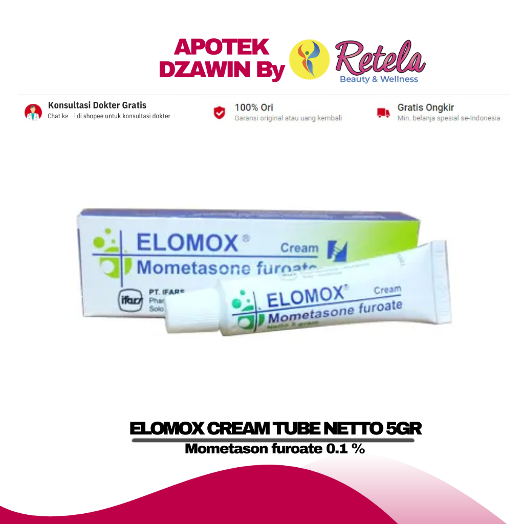 ELOMOX CREAM 5GR ( MOMETASON FUROATE 0.1 % )