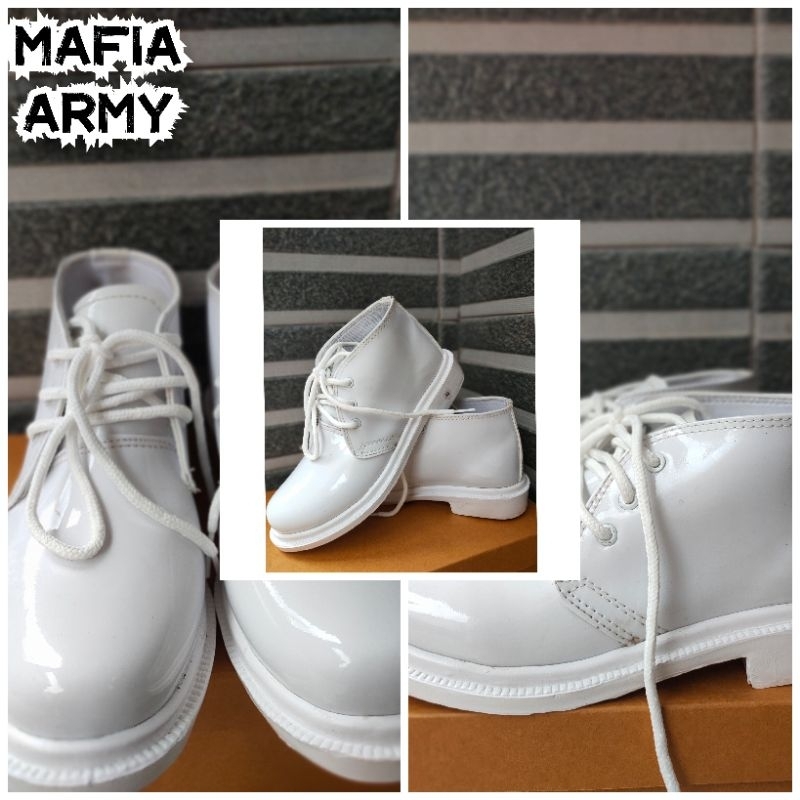 PROMO SEPATU PDH MODEL JATAH TNI, POLRI, PASKIBRA PUTIH  / SEPATU PDU DINAS KANTORAN/ SEPATU PANTOFE