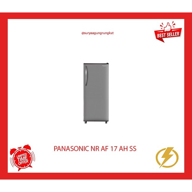 FREEZER PANASONIC 6 RAK 170 LITER - NR AF 17 AH SS FREE ONGKIR SBY