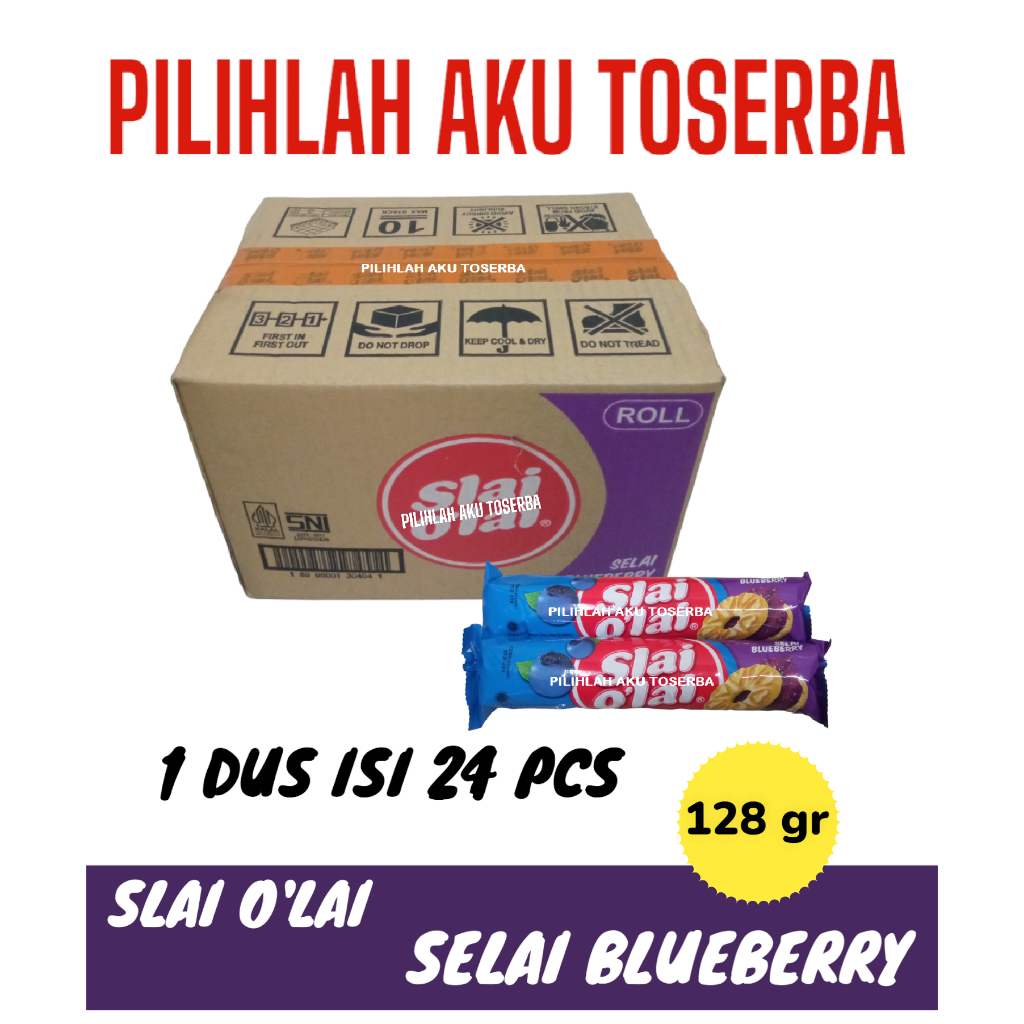 

Biskuit Roma Slai O'lai Blueberry Roll 128 gr / Slai Olai Blueberry - ( HARGA 1 KARTON ISI 24 ROLL )