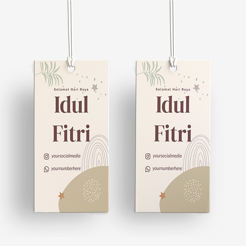 

Hangtag Kotak Edisi Lebaran #Custom Nama Brand - Custoom.in