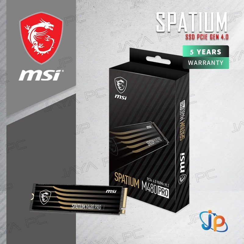 MSI SSD SPATIUM M480 PRO M.2 Pcie Gen4 Nvme 2280 1TB - M2 1 TB