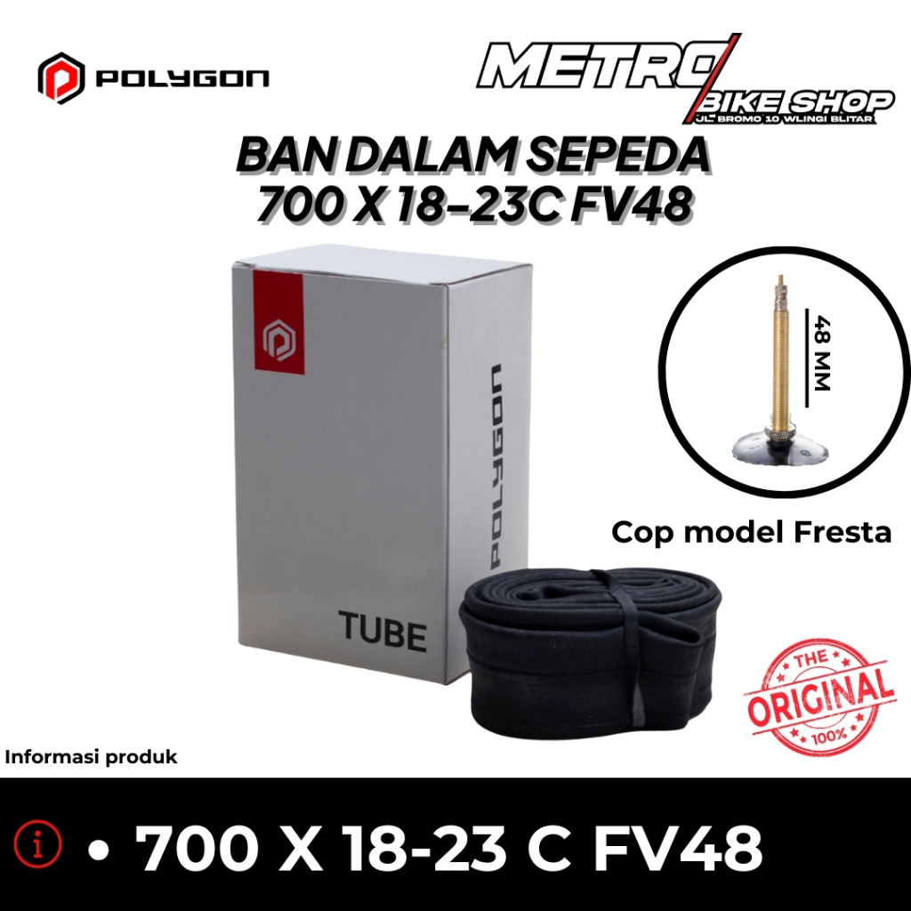 Ban dalam sepeda 700 X 18-23 c fv48 Ban dalam sepeda Fixie Road Bike Ban dalam sepeda Polygon