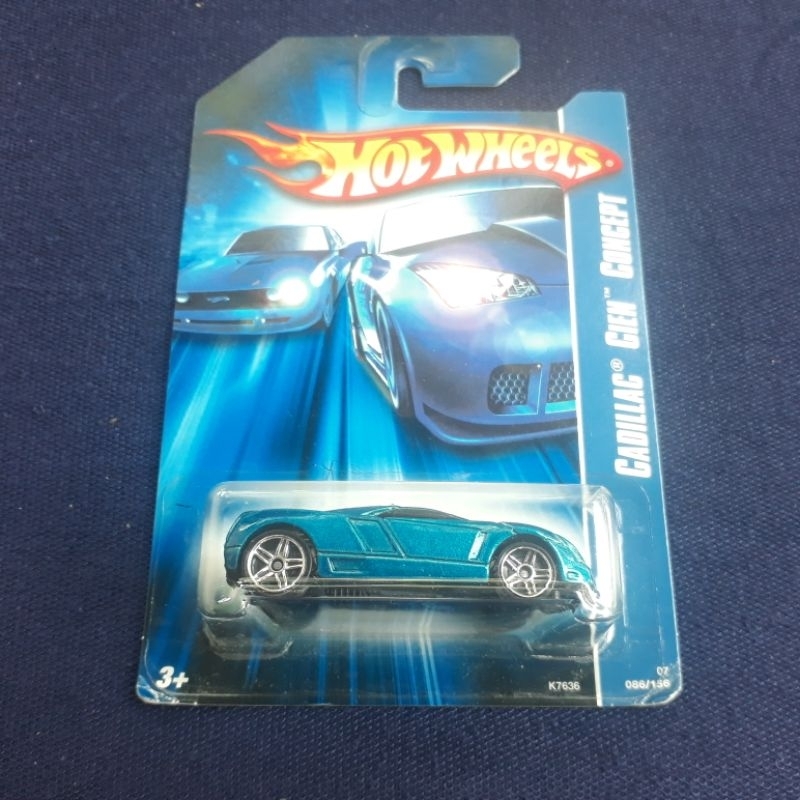 Diecast Hot Wheels HW Cadillac Cien Concept Biru