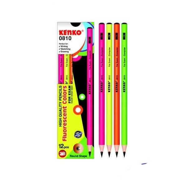 

[PACK] Pensil / Pencil Kayu 2B Motif - Kenko 0810 Fluorescent MURAH