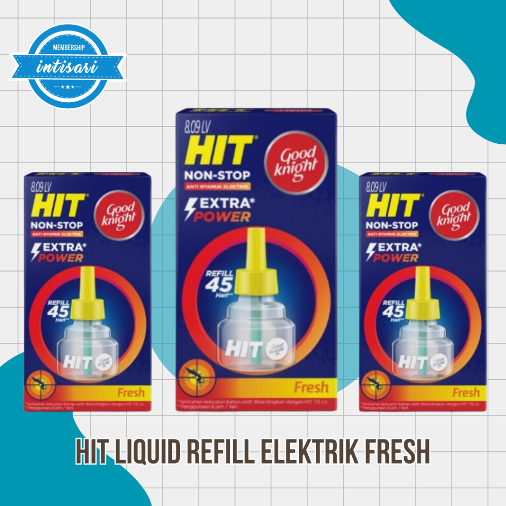HIT Liquid Refill Elektrik Fresh 30 hari/Isi Ulang Cair Obat Nyamuk ( PCS )