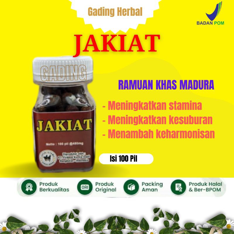 Jakiat Jamu Kuat Sehat/ Jamu Ramuan Khas Madura/ Suplemen Herbal Stamina Pria