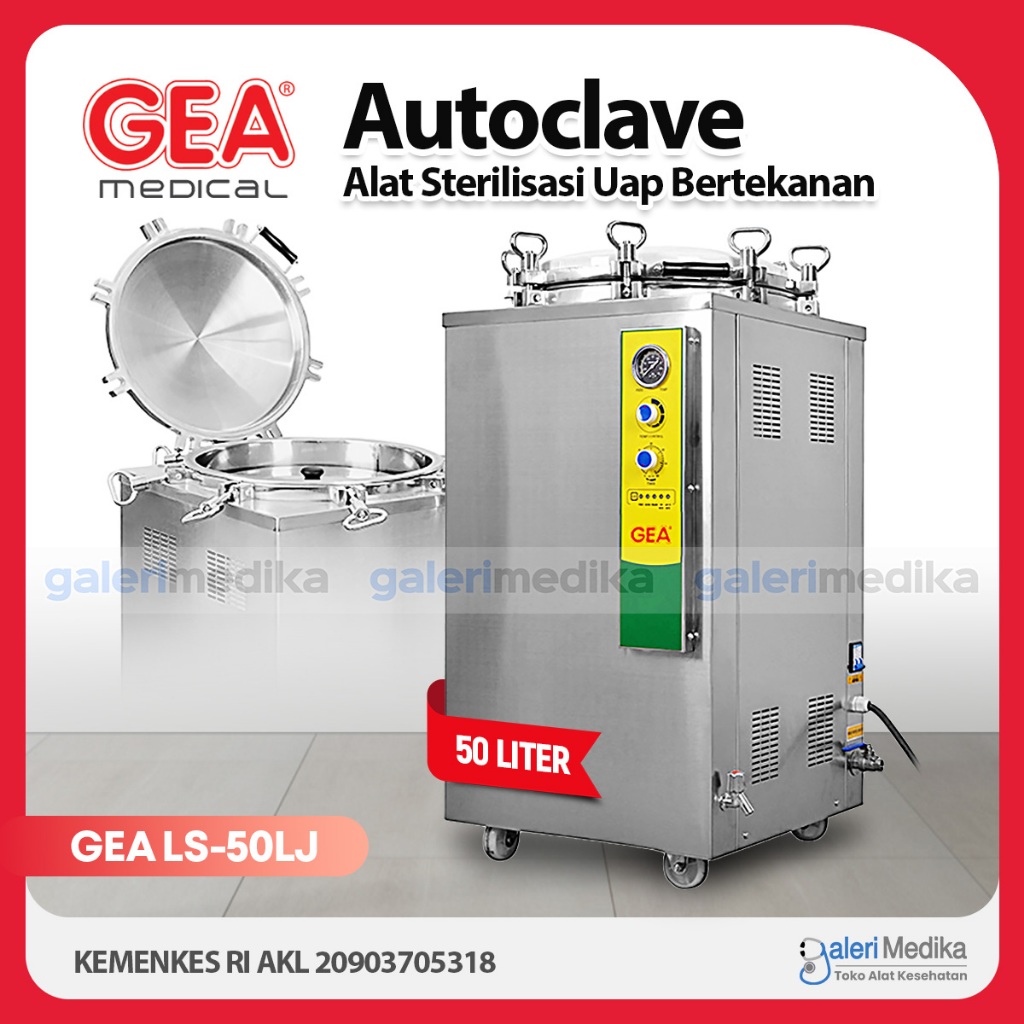 Autoclave Gea 50 Liter LS-50LJ / LS50LJ / LS 50LJ -Alat Sterilisasi