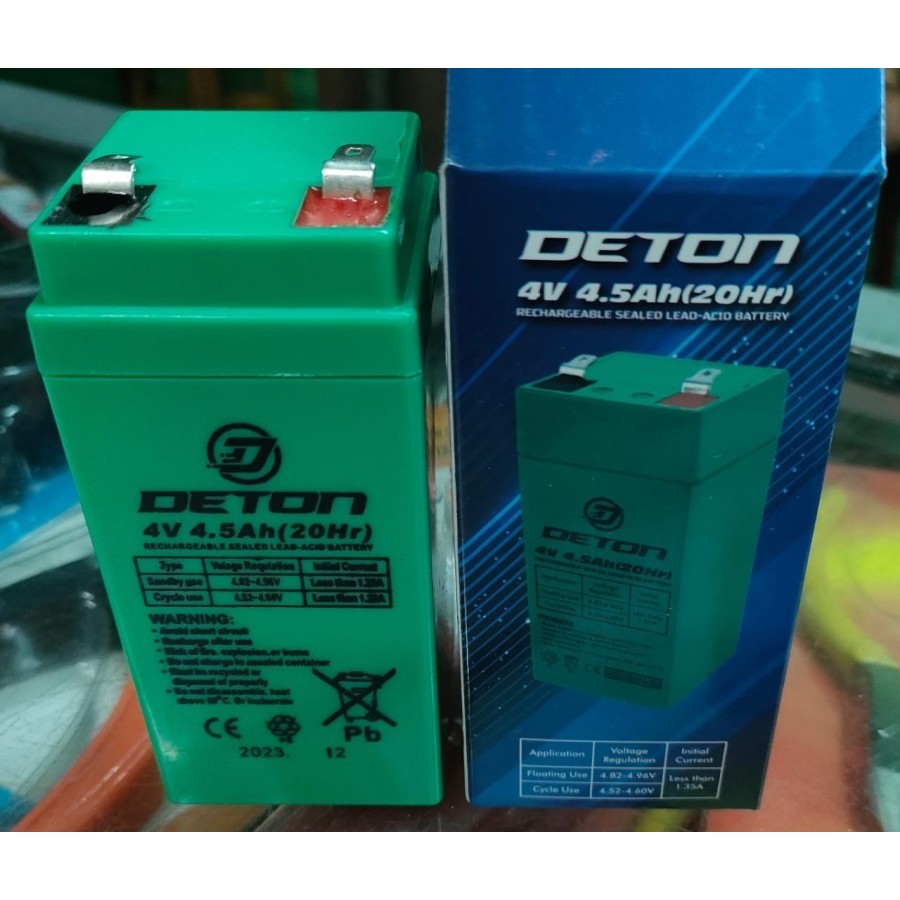 Aki Dry Accu Kering baterai Batrei Battery 4 v / 4volt / 4v  / 4ah 4 ah 4amper
