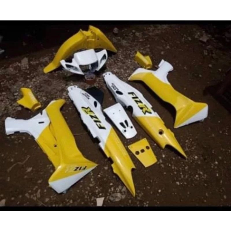 Cover Body Fullset Yamaha FizR F1zR Fizr Special Edition Kuning Putih Marlboro Cover Body Halus Set 