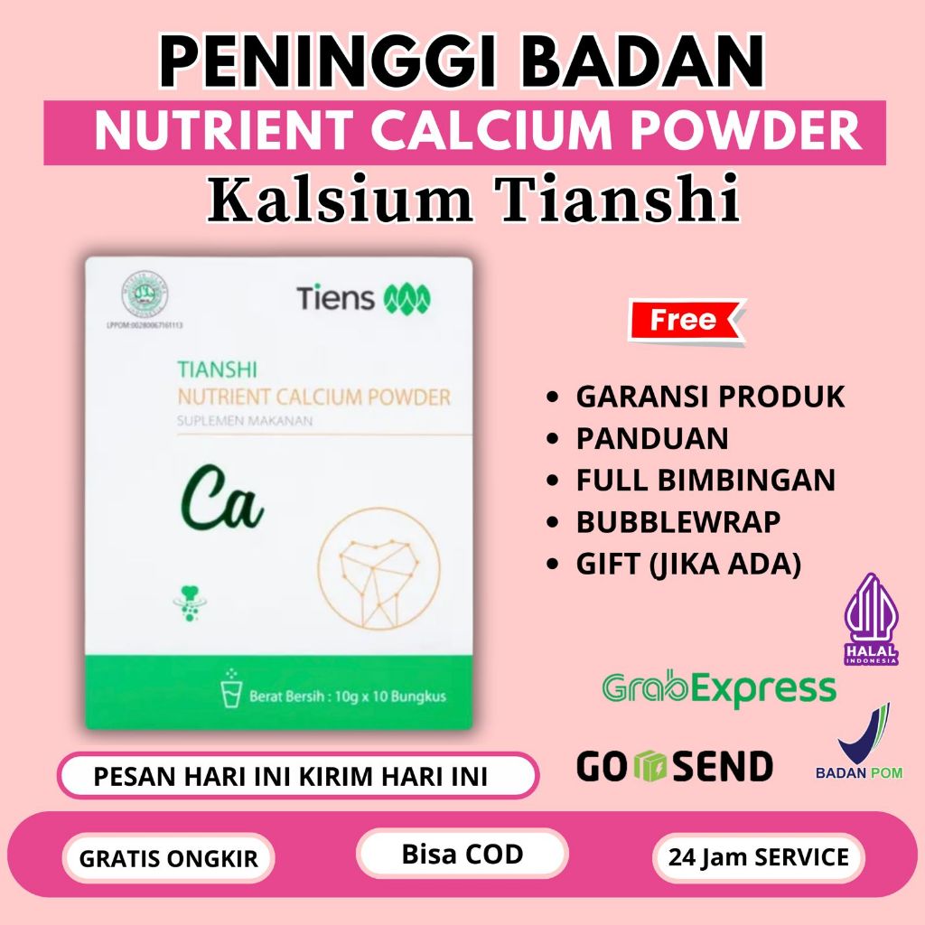 

[ Bisa COD ] Nutrient Calsium Powder NHCP Isi 10 Sachet | Kalsium Dewasa / Peninggi Badan
