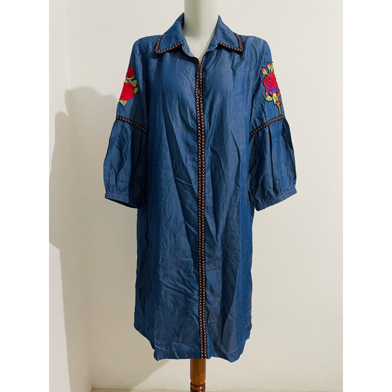 PRELOVED DRESS WANITA WARNA DENIM