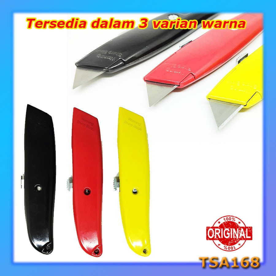 

Cutter Retractable Utility Knife Aluminum Black Red Yellow