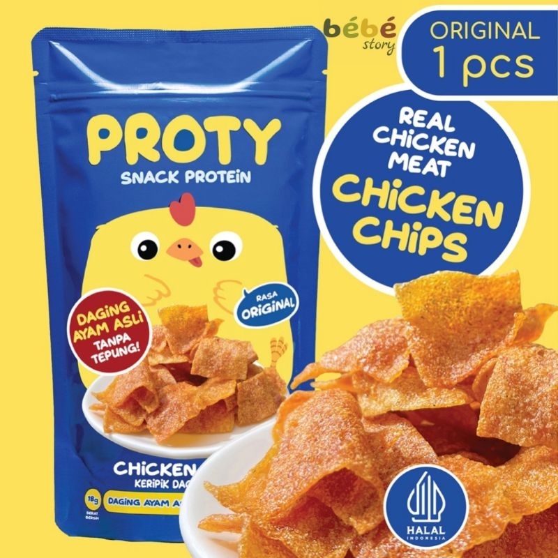 

PROTY CHICKEN CHIPS / SNACK PROTEIN ANTI TGM / KERIPIK CEMILAN SEHAT