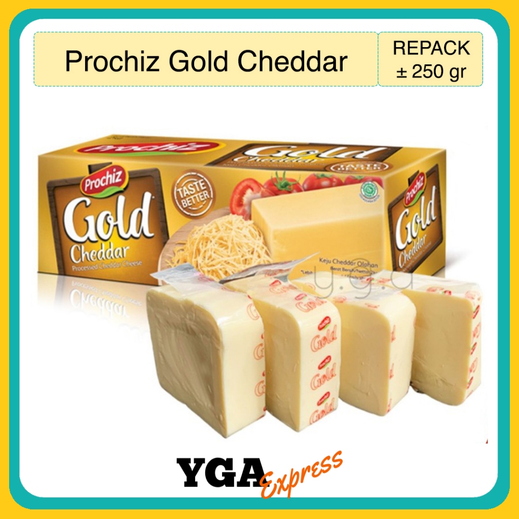 

Keju Prochiz Gold Cheddar (REPACK) ± 250gr / Cheddar Cheese