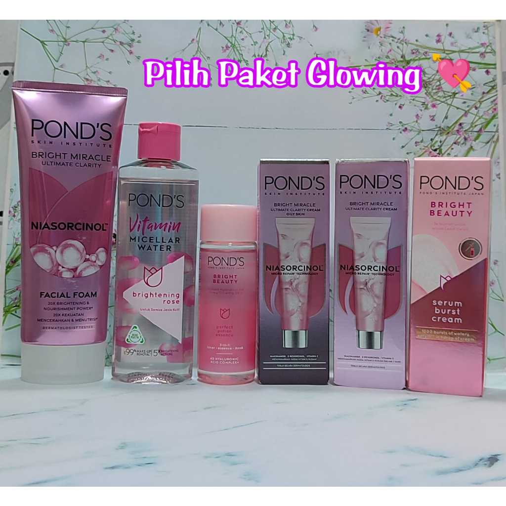 Pilihan Paket Super Cantik Ponds Bright Beauty / Bright Miracle Day Oily Night Serum Toner Foam Mice