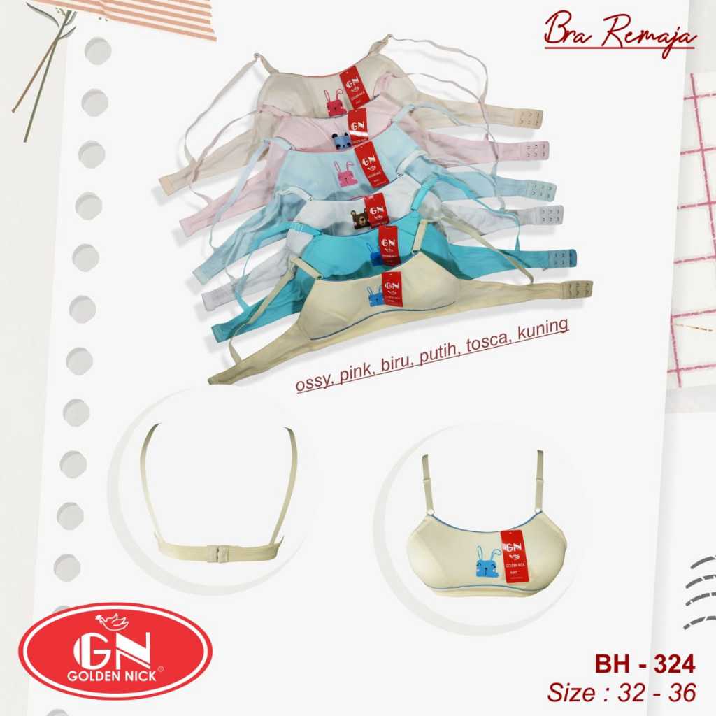 BH Remaja / Abg Golden Nick 324 Uk 32-36 Tanpa Kawat Kait 2