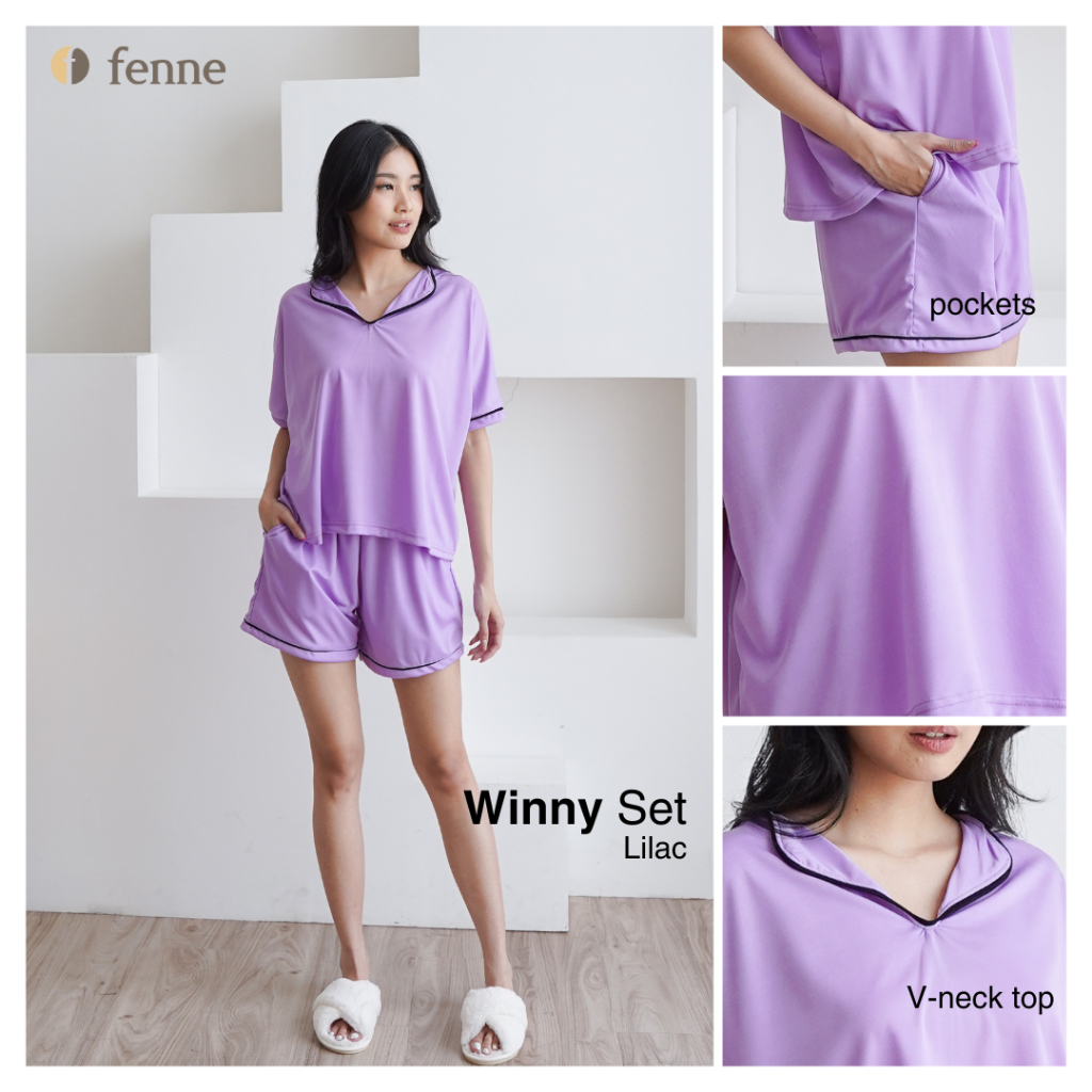 Fenne - Winny Set Setelan Baju Rumah Piyama Wanita Premium