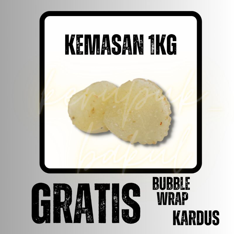 

Kerupuk Criping Singkong Mentah Kemasan 1 Kg
