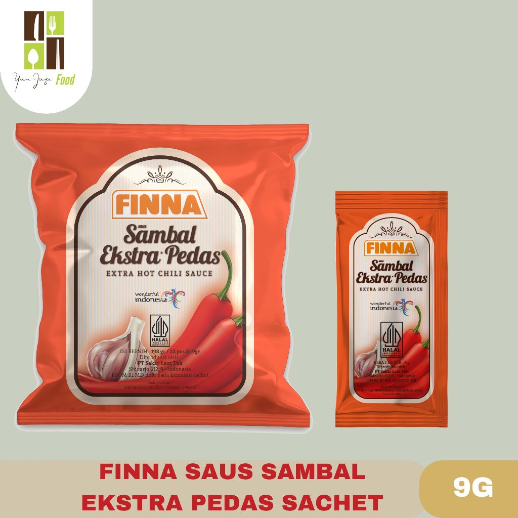 

Finna Saus Sambal Extra Pedas / Ekstra Hot Chill Sauce Sachet 198 G 1 PCS