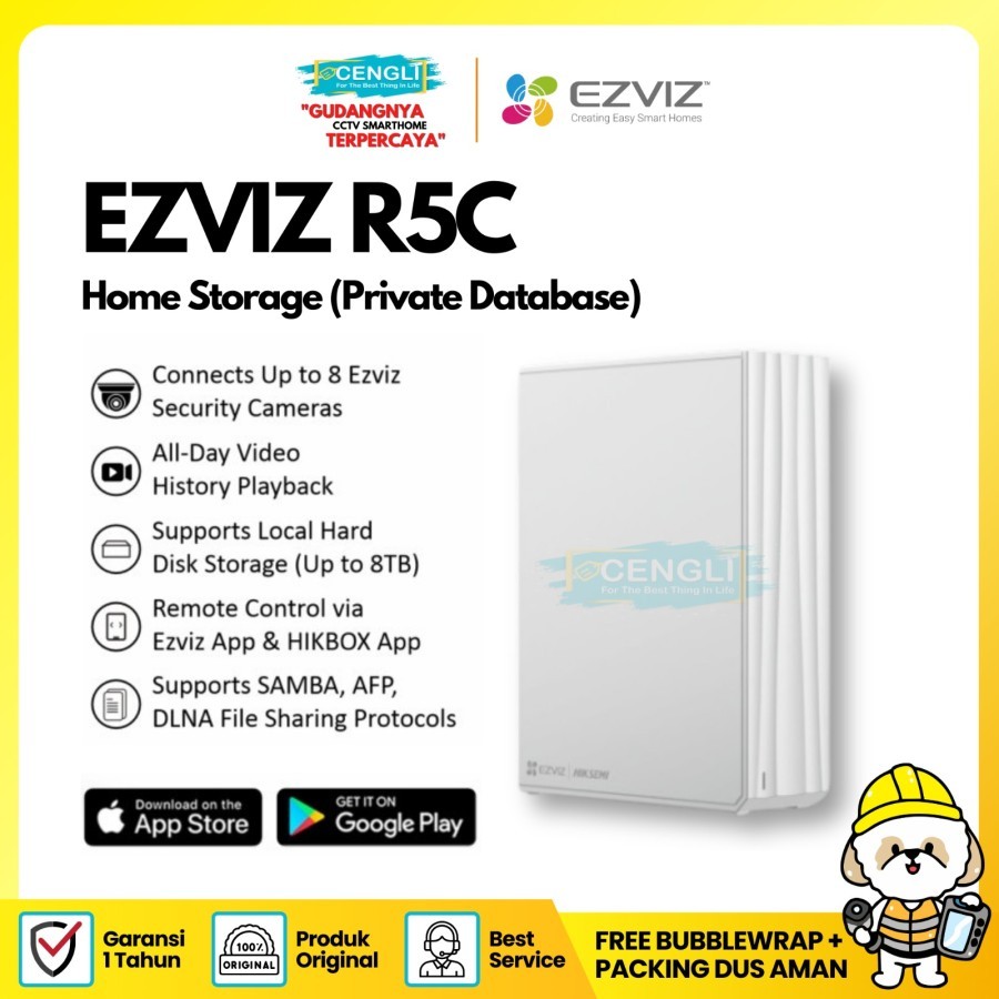 Ezviz R5C Home Storage Creating Easy Smart Homes NAS Cloud Storage Phone Auto Backup Pengganti Googl