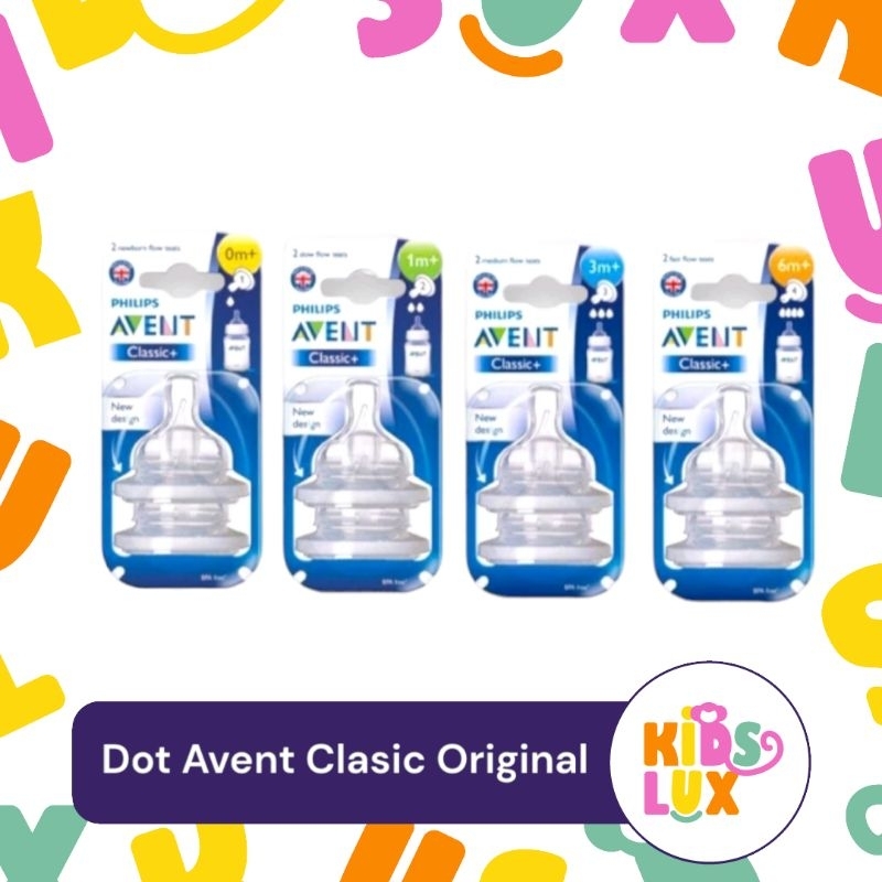 Dot Avent CLASSIC/ Avent Teat Nipple Classic Ori isi 2 Pcs