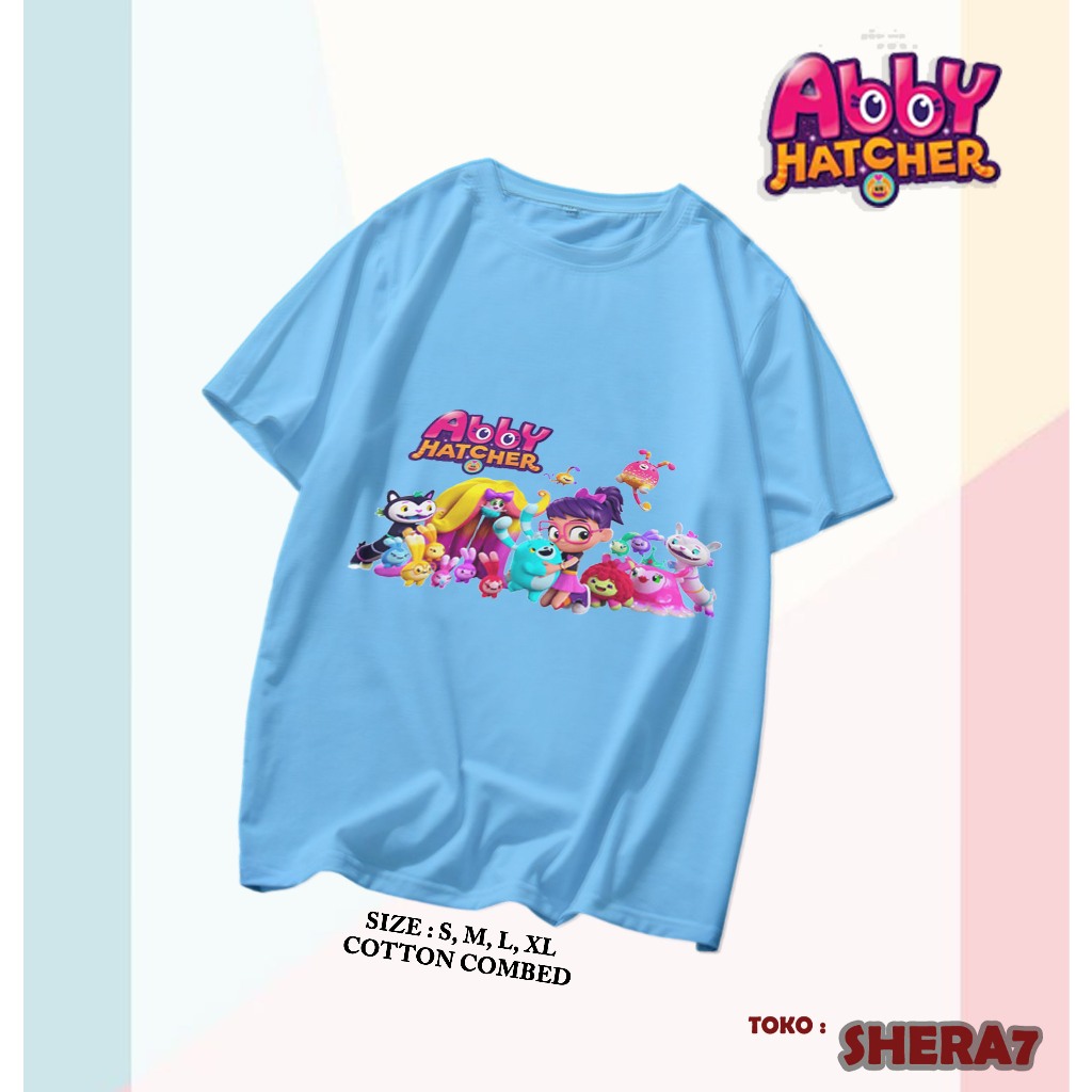 BAJU KAOS ATASAN ANAK MOTIF ABBY HATCHER BAHAN CUTTON