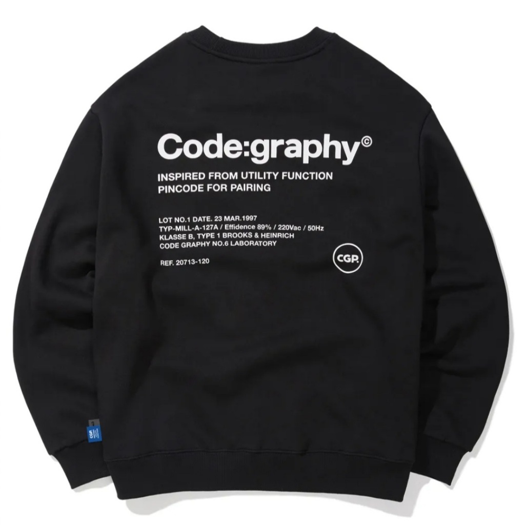 Crewneck Codegraphy Original - REFERENCE LOGO CREWNECK BLACK Code:graphy CGP
