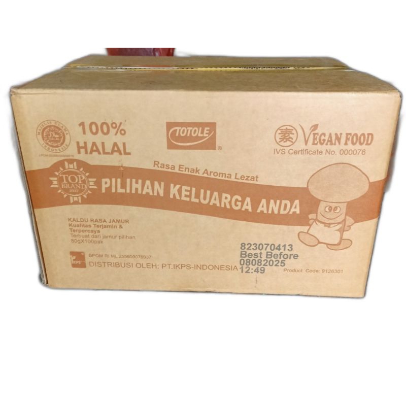 

Totole Kaldu Jamur 80gr x 100pax ( 8kg )