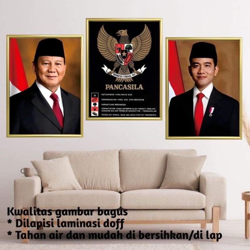 Hiasan dinding poster foto prabowo gibran untuk walldekor atau dekorasi dinding