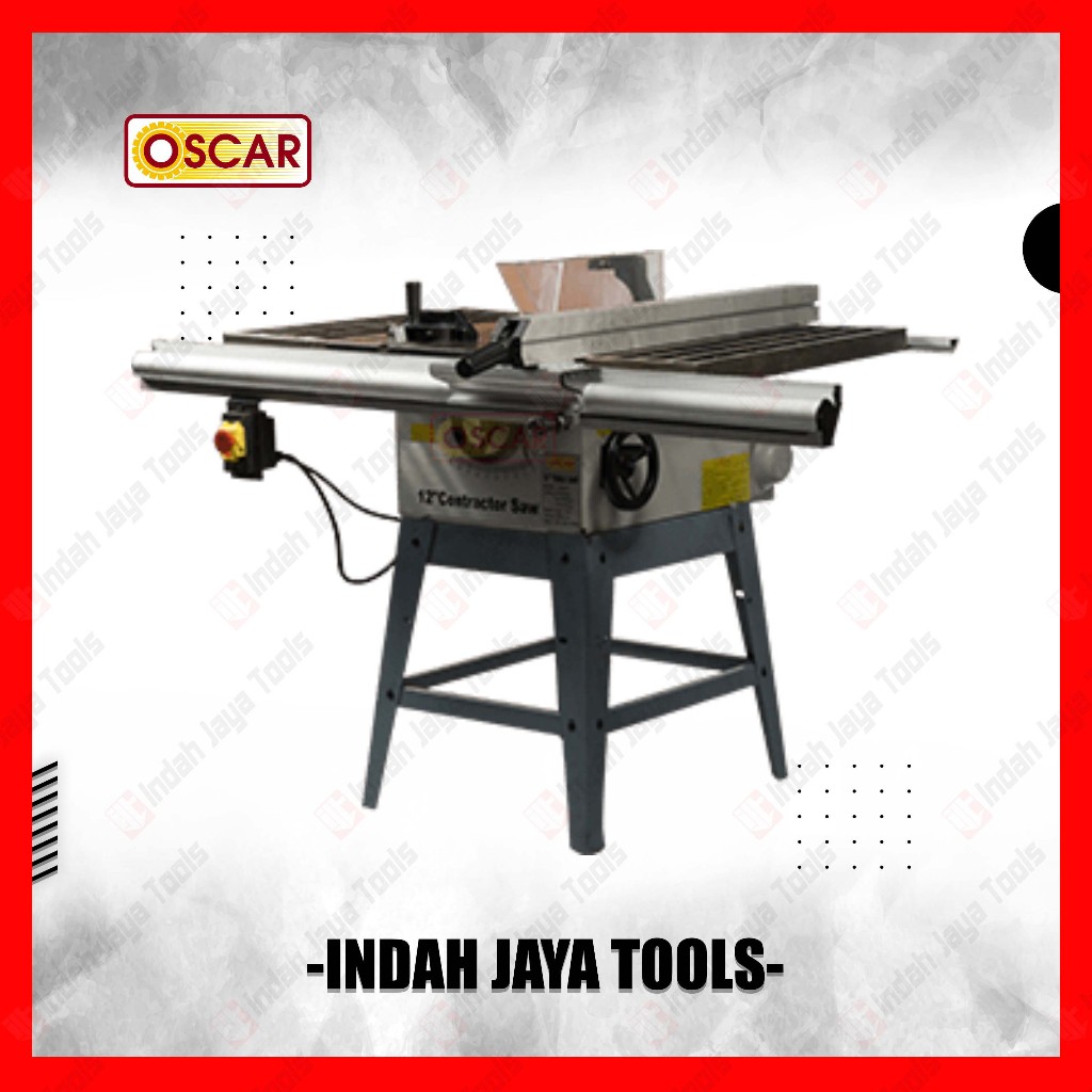 OSCAR TJZ12 Table Saw 12 Inch - Mesin Gergaji Potong Kayu Meja Duduk