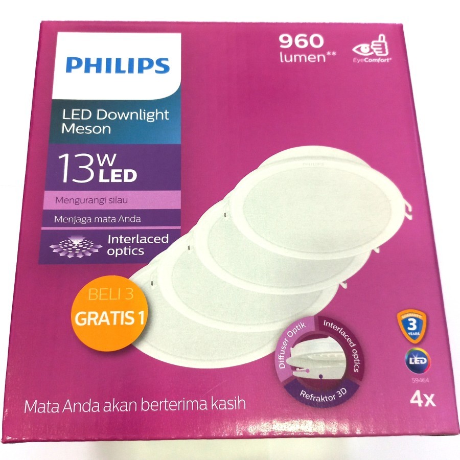 PHILIPS MULTIPACK ISI 4 BH MESON LED DOWNLIGHT 13 WATT 5 INCH