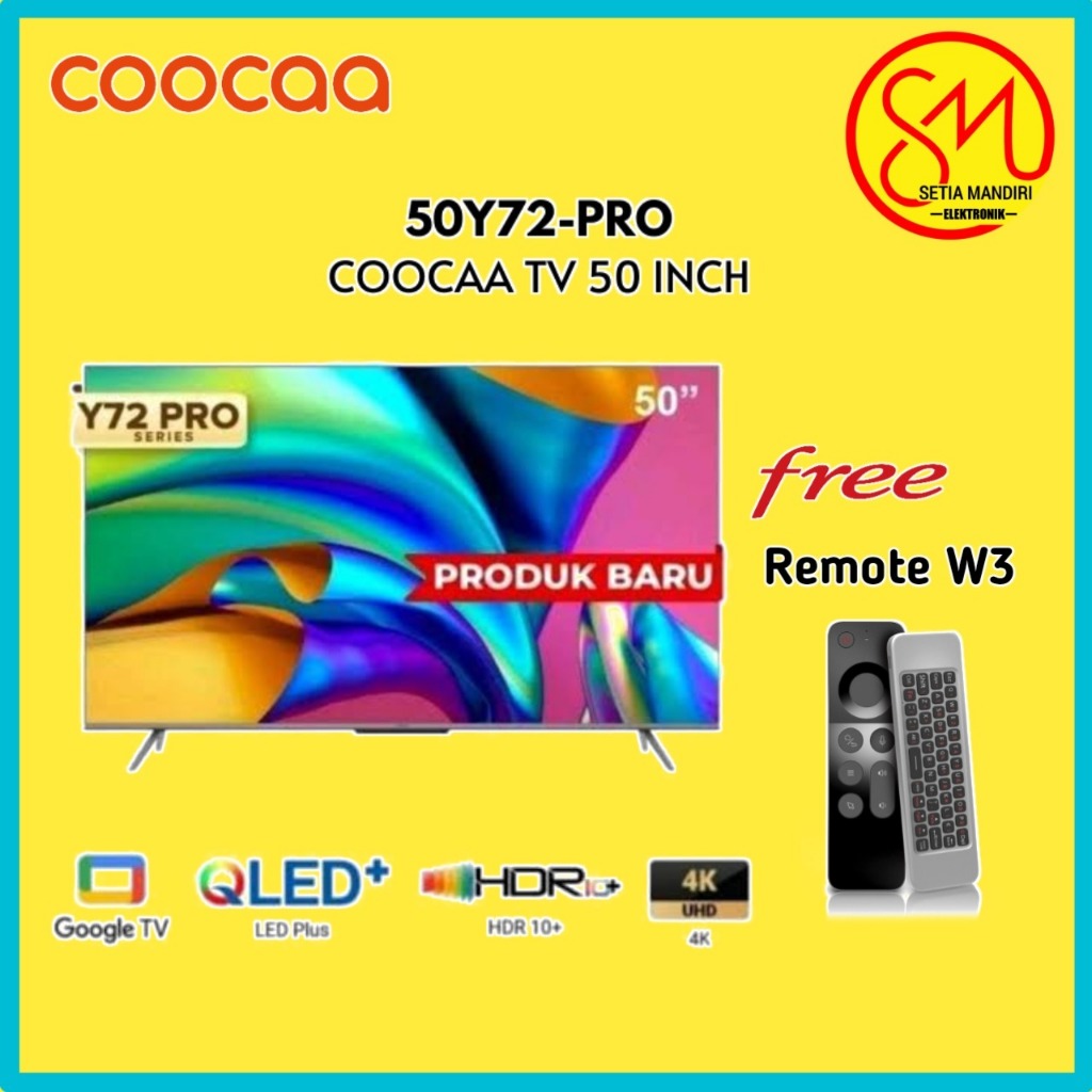 COOCAA 50Y72 Pro LED TV 50 inch Smart Google QLED 4K UHD TV 50Y72PRO