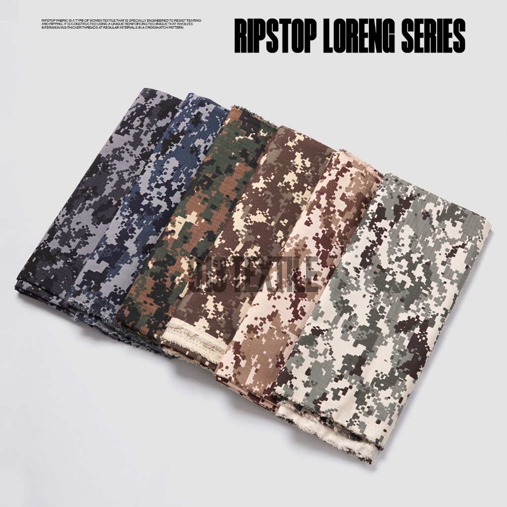 Kain Ripstop Loreng Motif Camo