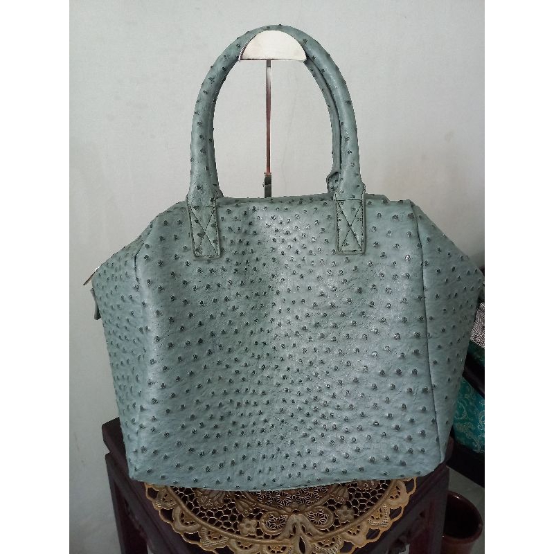 Ssamzie carry bag, mewah, kulit asli bermotif kulbur, no minus.