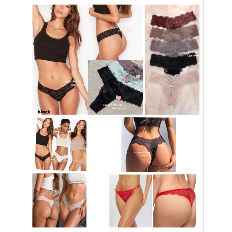 Gstring Lingerie [[1 pak/3 pcs]] Branded Thong Panty