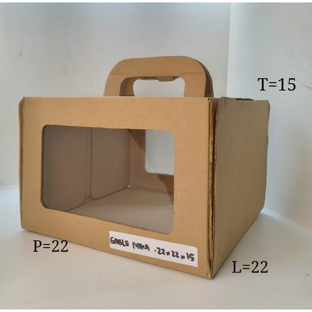 

5pcs GABLE BOX KARDUS MIKA 22X22X15cm (CB 20/22) MODEL TENTENG