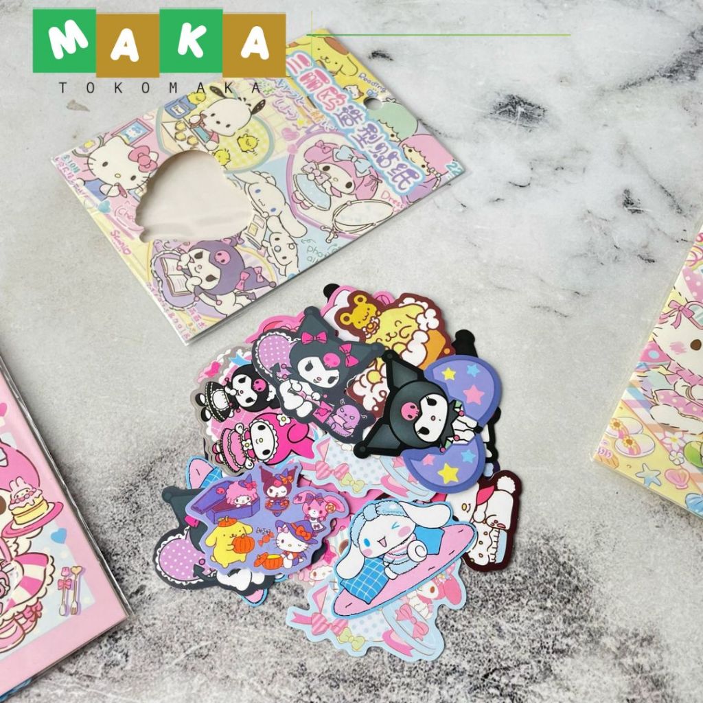 

STIKER KISS CUT DMTM SANRIO ST-1195 cutting stiker kuromi meloldy cinamoroll stiker anti air perlengkapan DIY