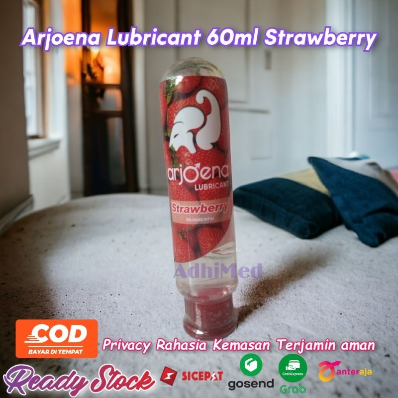 Hanovershop Arjoena Lubricant 60Ml Strawberry / Arjoena Pelumas Vagina Aroma Strawberry 60Ml