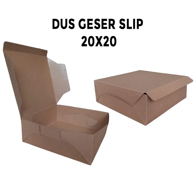 

Dus Box Nasi Kraft Geser Slip 20x20x7 - 50PCS
