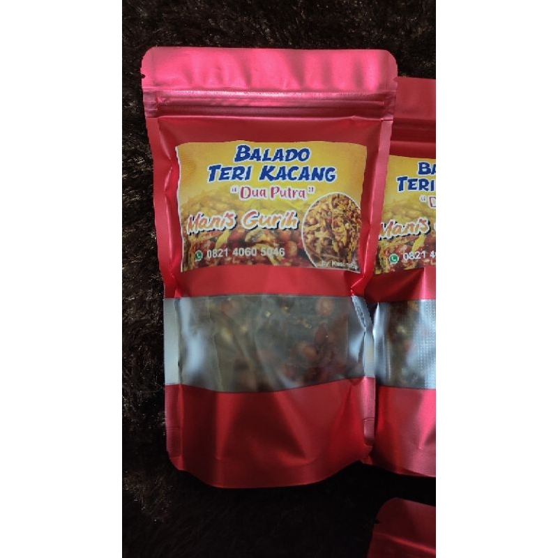 

Dua putra - Balado Teri Kacang , pedas manis gurih, Netto 250gr