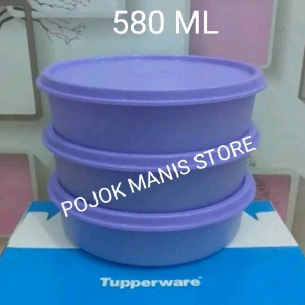 Mangkuk bulat large handy bowl ungu 580ml  tuperware ecer 1 pcs